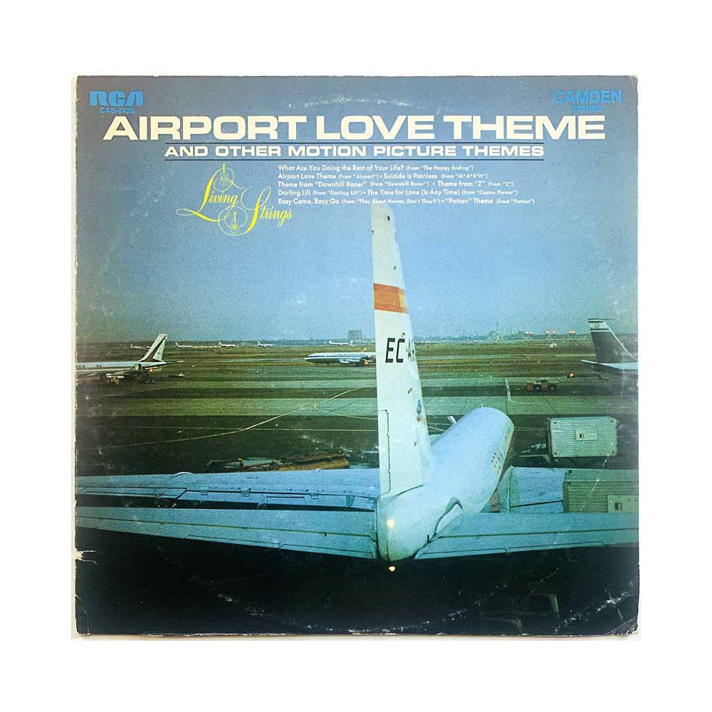 Living Strings vinyl LP Airport love theme and other motion picture themes  kansi VG levy VG+ Käytetty LP
