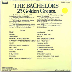 Bachelors vinyl LP 25 Golden Greats  kansi EX levy EX Käytetty LP