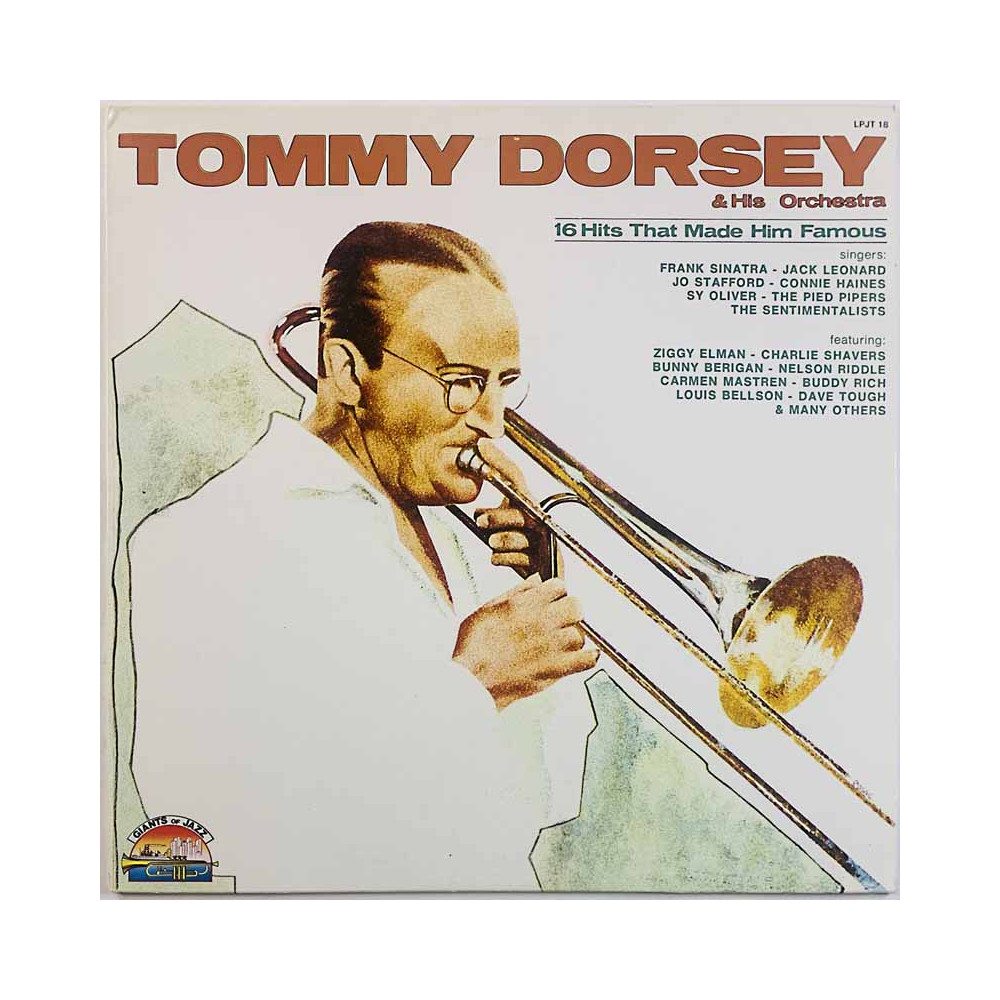 Tommy Dorsey & His Orchestra vinyl LP 16 hits that made him famous  kansi VG+ levy VG+ Käytetty LP