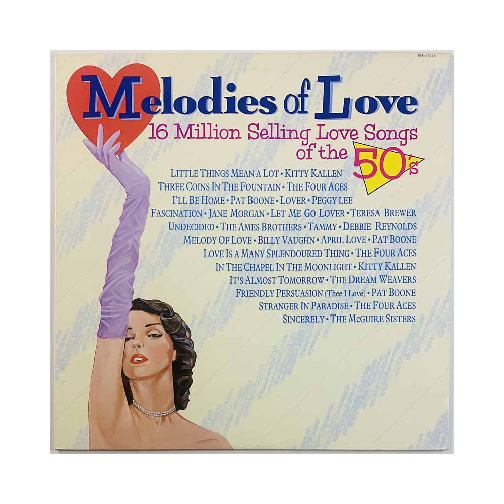 Kitty Kallen, Four Aces, Pat Noone: Melodies of Love of the 50’s  kansi EX- levy EX- bonus LP:nä veloituksetta