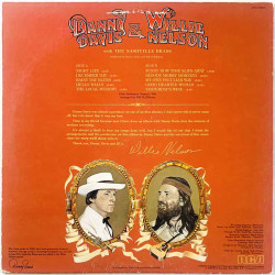 Danny Davis & Willie Nelson vinyl LP With the Nashville Brass  kansi VG+ levy EX Käytetty LP