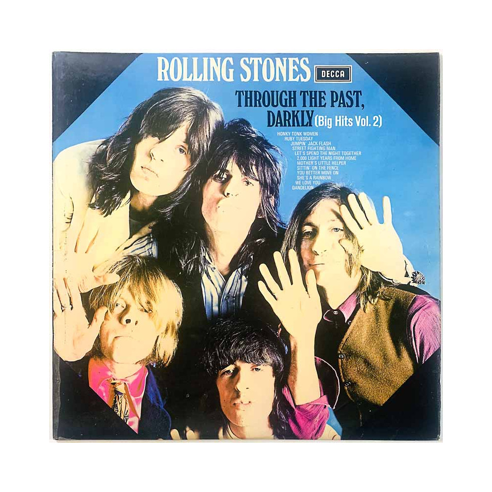 Rolling Stones vinyl LP Through the past, darkly (big hits vol. 2 )  kansi EX levy VG+ Käytetty LP