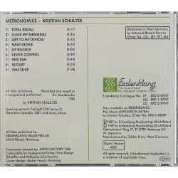 Schultze Kristian CD Metronomics  kansi EX- levy EX Käytetty CD