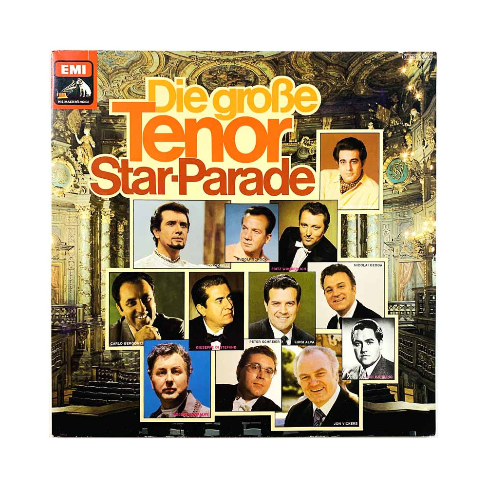 Fritz Wunderlich, Nicolai Gedda ym. vinyl LP Die Große Tenor Star-Parade  kansi EX- levy EX Käytetty LP