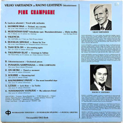 Vilho Vartiainen Ja Rauno Lehtisen Orkesteri vinyl LP Pink Champagne  kansi VG levy EX Käytetty LP