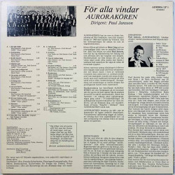 Aurorakören dirigent: Pul Jansson vinyl LP För alla vindar  kansi EX- levy EX Käytetty LP