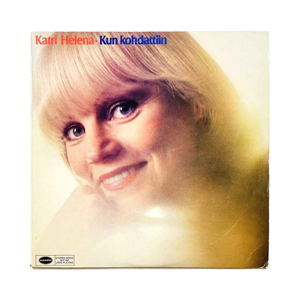 Katri Helena vinyl LP Kun Kohdattiin  kansi VG levy EX Käytetty LP