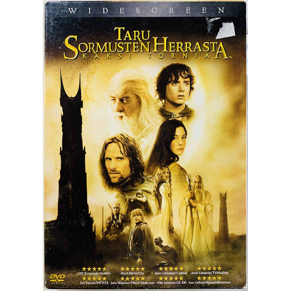 DVD - Elokuva DVD Taru Sormusten Herrasta - Kaksi tornia  kansi EX- levy EX Käytetty DVD