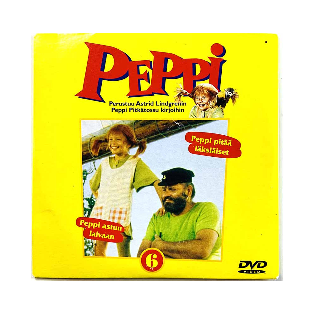 DVD - Elokuva Peppi Pitkätossu 6 DVD Peppi: astuu laivaan / Peppi pitää läksiäiset  kansi EX levy EX- Käytetty DVD