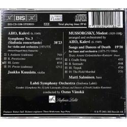 Aho Kalevi 2003 BIS-CD-1186 Symphony No. 3 / Songs & dances of death CD Begagnat