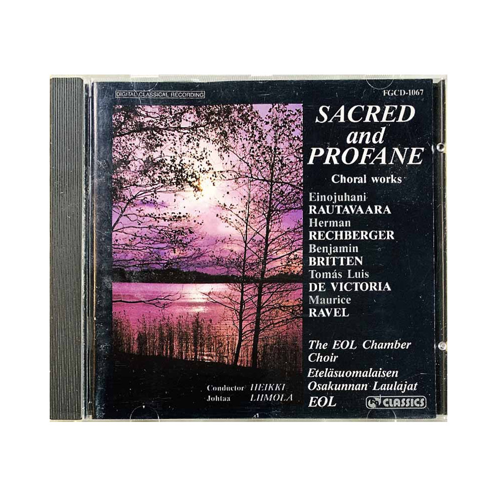 EOL, Heikki Liimola CD Sacred and profane : choral works  kansi EX- levy EX Käytetty CD