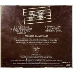 Led Zeppelin CD In Through the Out Door  kansi EX- levy EX Käytetty CD