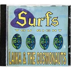 Laika & The Cosmonauts CD Surfs You Right  kansi EX- levy VG+ Käytetty CD