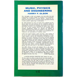 Music, Physics and Engineering 1967 486-21769-8 Paperback by Harry F. Olson Käytetty kirja