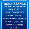 Renaissance LP Live Fillmore West 2LP  vinyyli LP