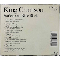King Crimson 1974 EGCD 12 Starless and Bible Black CD Begagnat