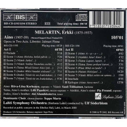 Melartin Erkki - Ulf Söderblom 2002 BIS-CD-1193/1194 Aino 2CD CD Begagnat