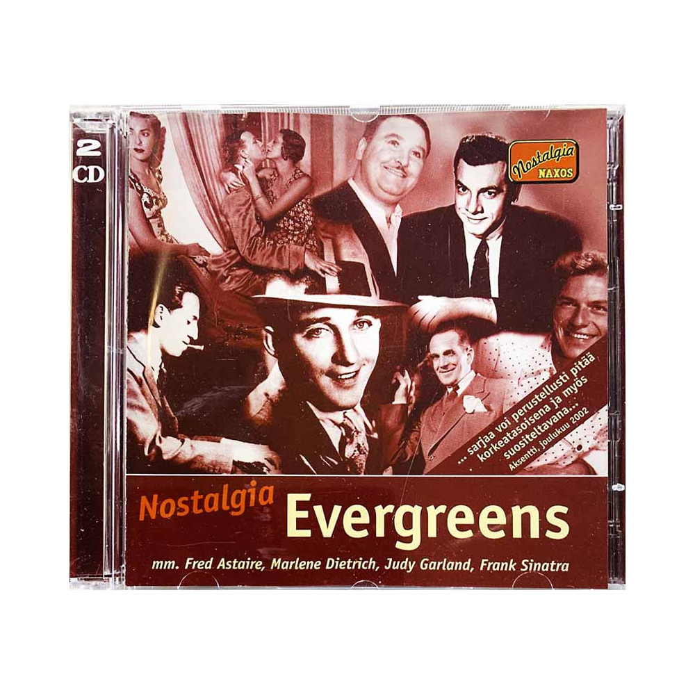 Xavier Cugat, Marlene Dietrich ym. CD Nostalgia Evergreens 2CD  kansi VG levy EX- Käytetty CD