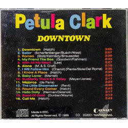 Clark Petula CD Downtown  kansi EX- levy EX Käytetty CD