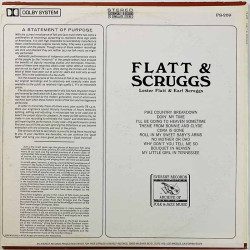 Flatt & Scruggs LP Lester Flatt & Earl Scruggs  kansi VG levy EX Käytetty LP