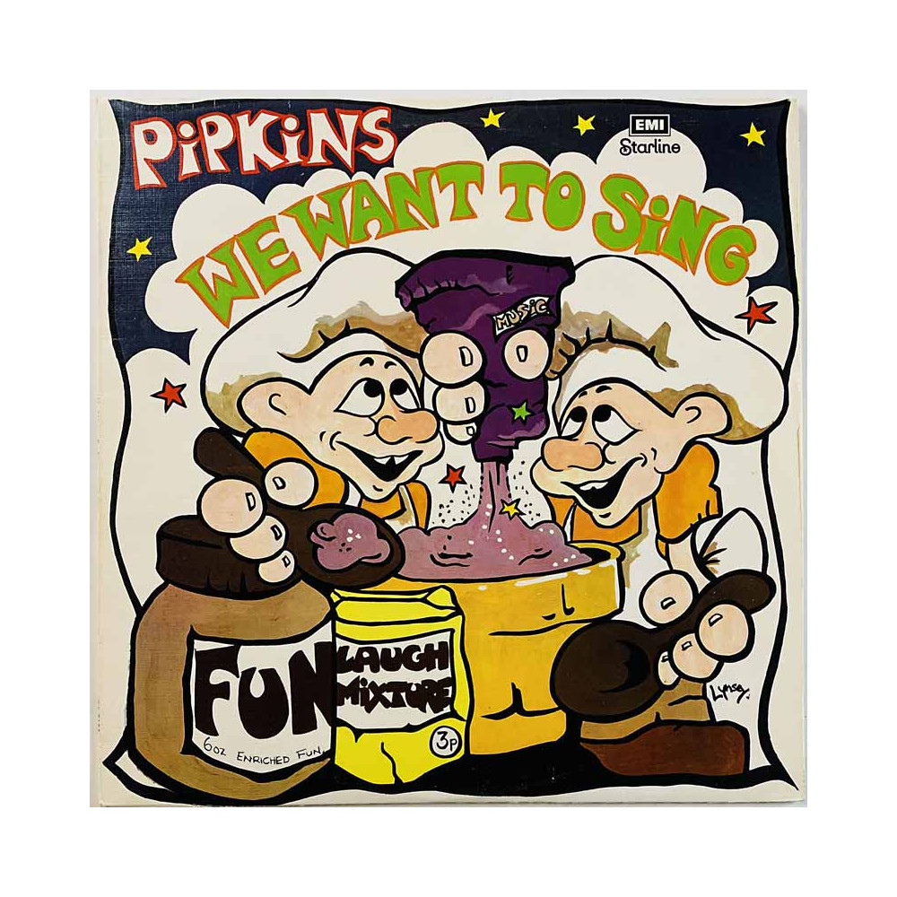 Pipkins LP We want to sing  kansi EX levy VG+ Käytetty LP