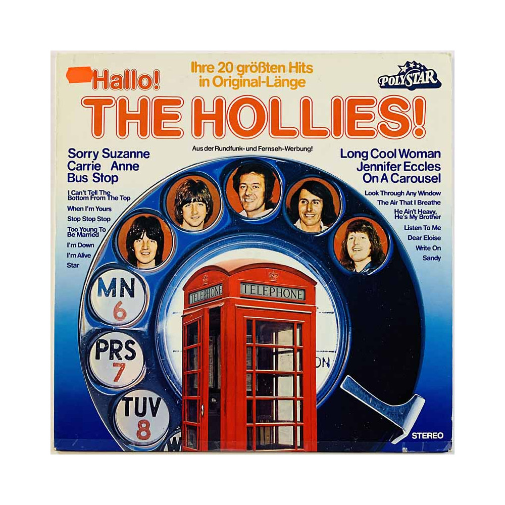 Hollies LP Hallo! The Hollies!  kansi VG+ levy VG+ Käytetty LP