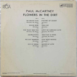 McCartney Paul LP Flowers in the dirt  kansi EX- levy EX Käytetty LP