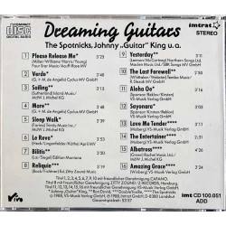 Johnny "Guitar" King, Spotnicks CD Dreaming Guitars  kansi EX- levy EX Käytetty CD