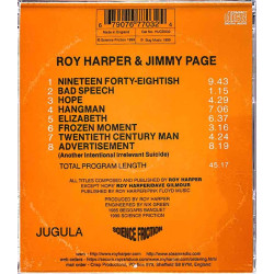 Roy Harper & Jimmy Page CD Jugula  kansi EX- levy EX Käytetty CD