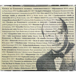 Godzinsky George CD Sävelkansio 2CD  kansi EX- levy EX- Käytetty CD