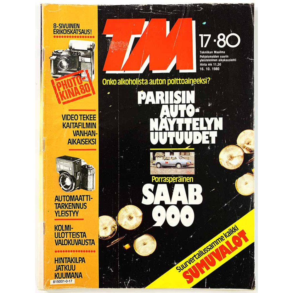 TM Tekniikan Maailma : Pariisin autonäyttelyn uutuudet, photokina 80 - begagnade magazine