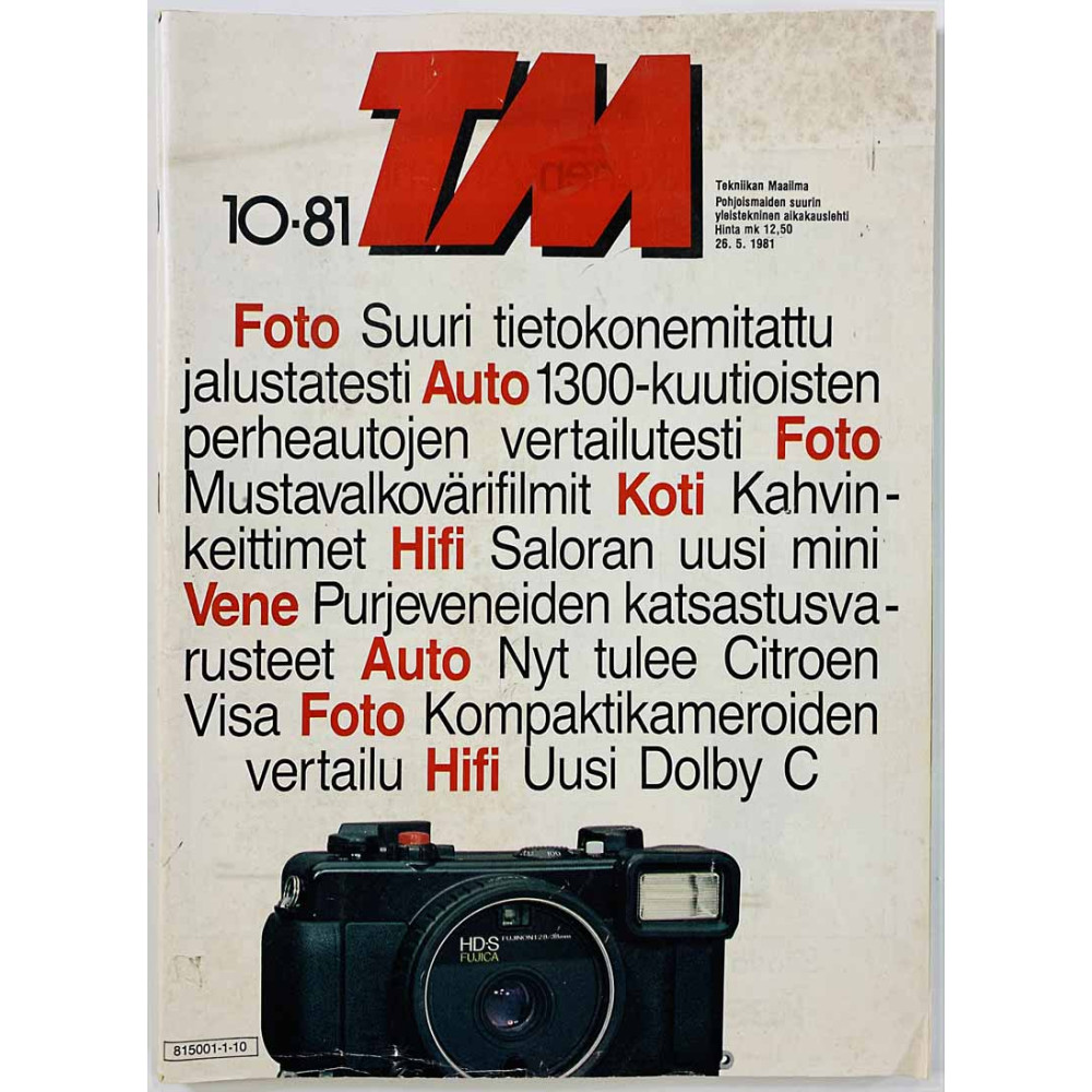 TM Tekniikan Maailma : Foto jalustatesti, hifi uusi Dolby C, 1300cc autot - begagnade magazine