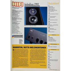 Hifi-lehti 1993 2 Katsauksesa kaikki kaiuttimet aikakauslehti
