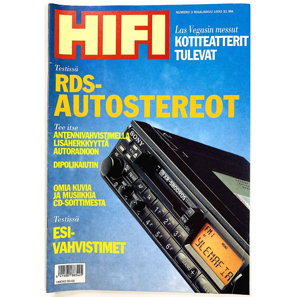 Hifi-lehti 1993 3 tee itse laitteet: Vianhaku, testi esivahvistimet aikakauslehti