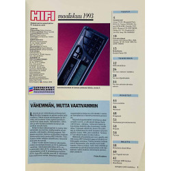 Hifi-lehti 1993 3 tee itse laitteet: Vianhaku, testi esivahvistimet aikakauslehti