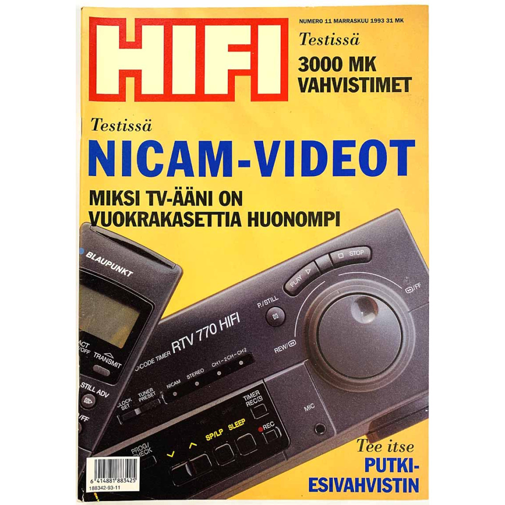 Hifi-lehti : testissä 3000 mk vahvistimet, putkiesivahvistin - begagnade magazine