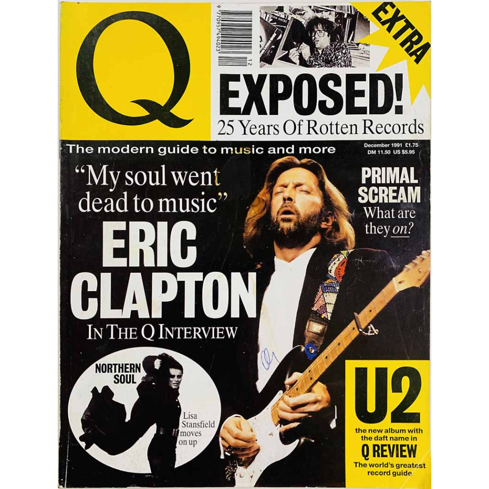 Q magazine 1991 december issue 63 Eric Clapton, Enya, U2, Bob Seger aikakauslehti
