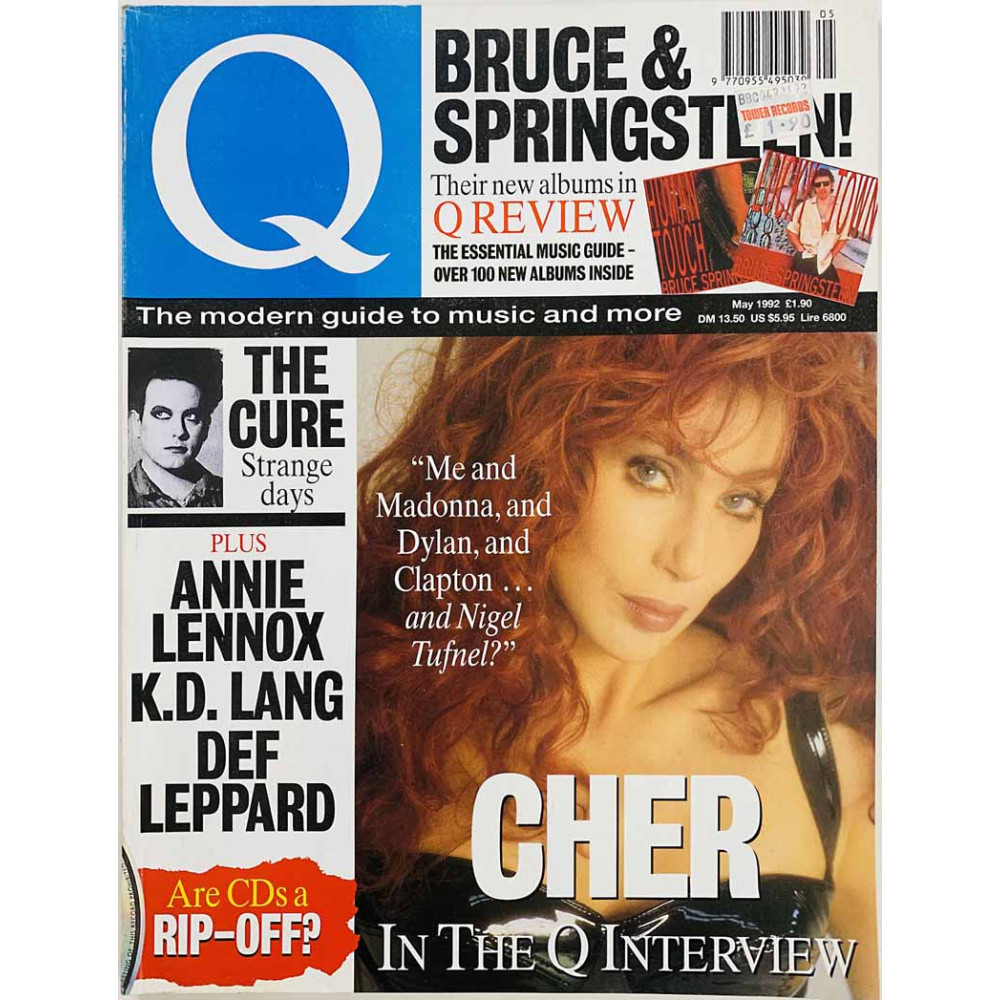 Q magazine : Cure, Cher, Bruce Springsteen - begagnade magazine