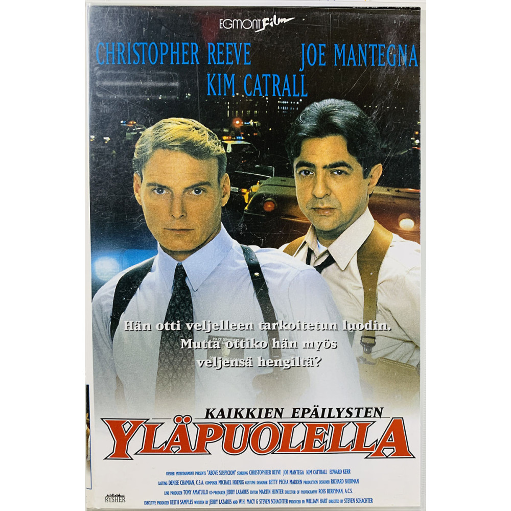 VHS-videokasetti suomitekstitys: Kaikkien epäilysten yläpuolella kansipaperi VG VHS-kasetin kunto VG+ VHS video