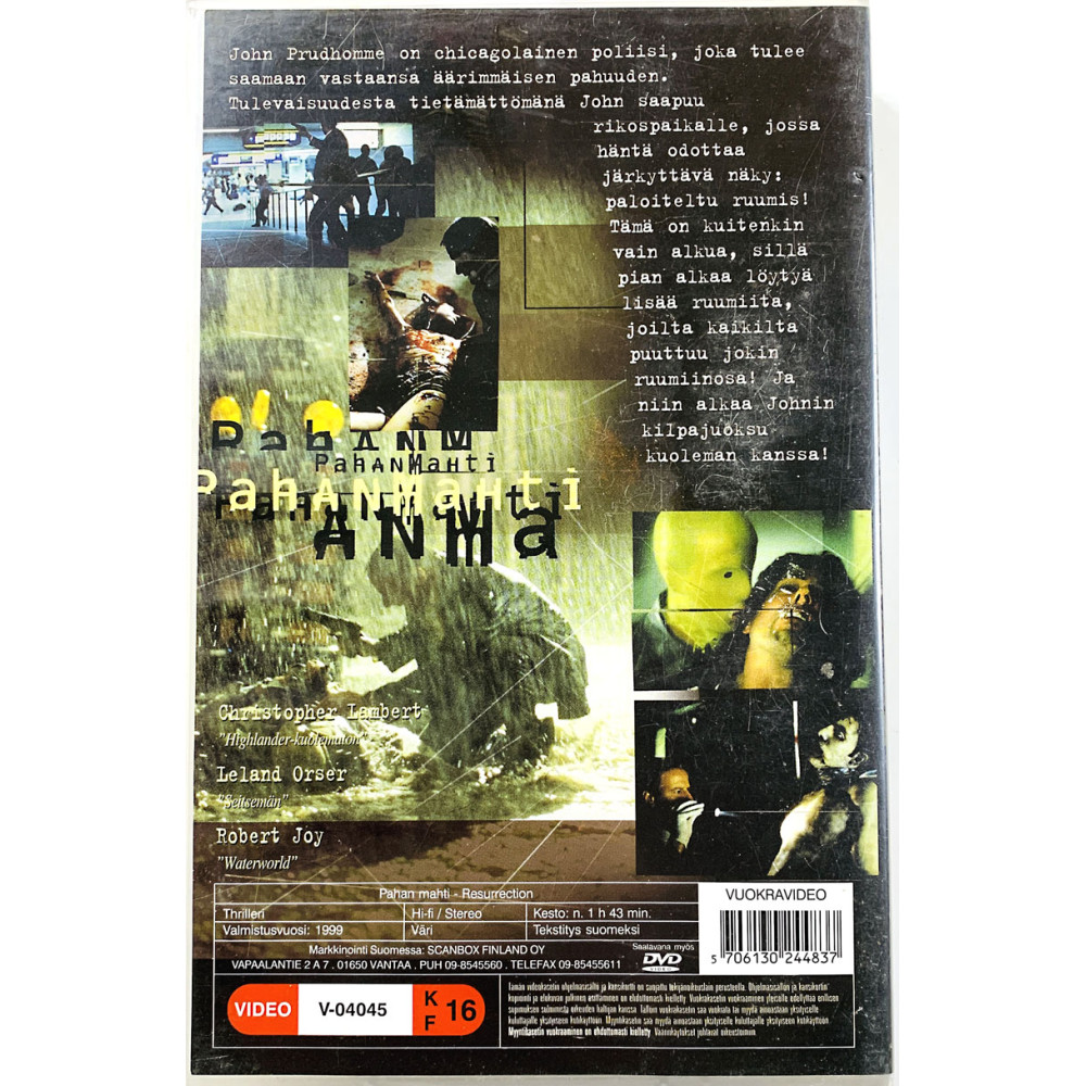 VHS cassette suomitekstitys 1999  Pahan mahti VHS video