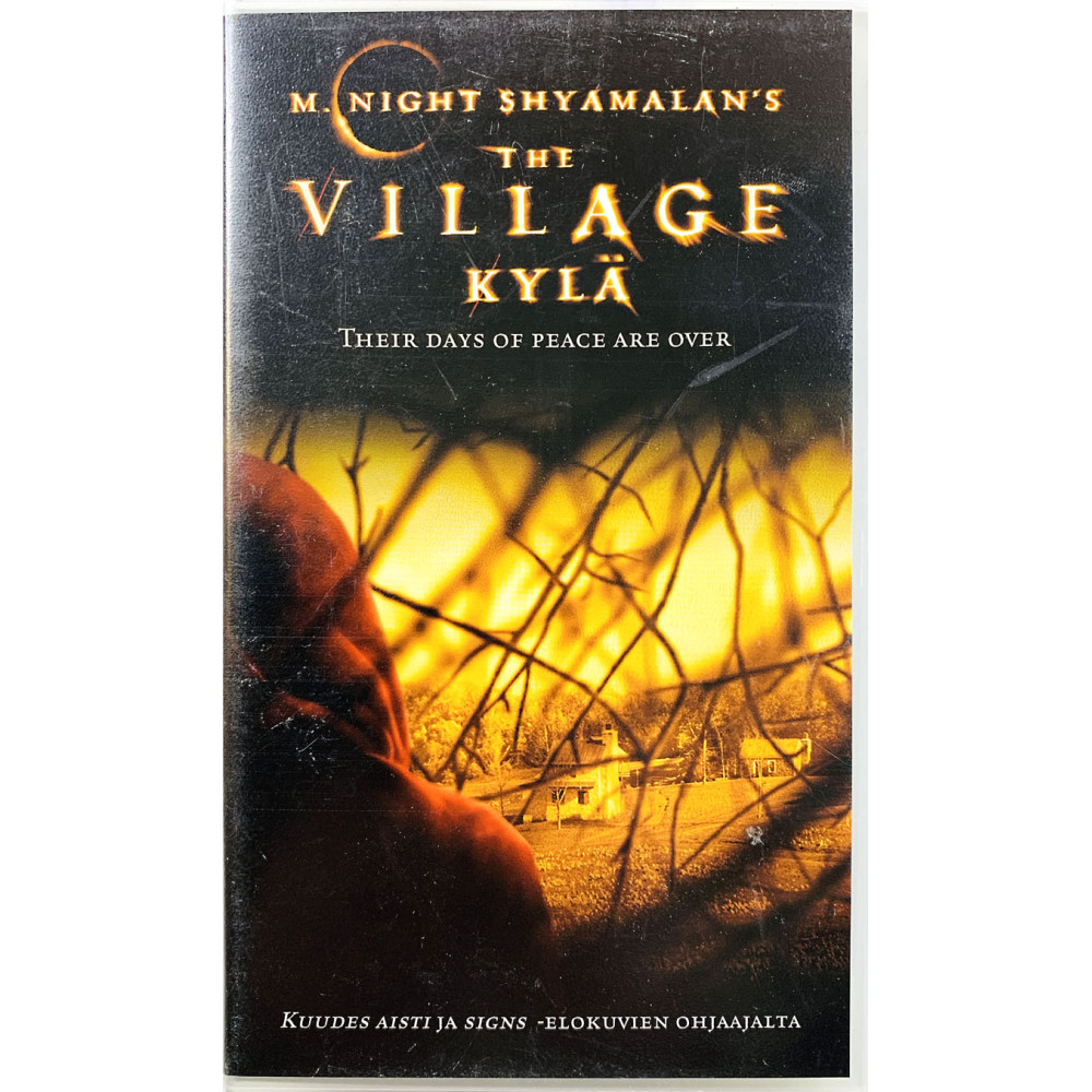 VHS-videokasetti suomitekstitys: The Village Kylä kansipaperi VG+ VHS-kasetin kunto EX VHS video