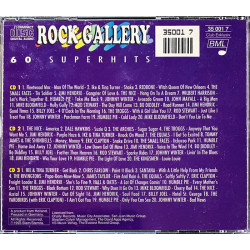 Jimi Hendrix, Clapton, Johnny Winter ym. Käytetty CD Rock Gallery 60 superhits 3CD  kansi EX- levy EX- Käytetty CD