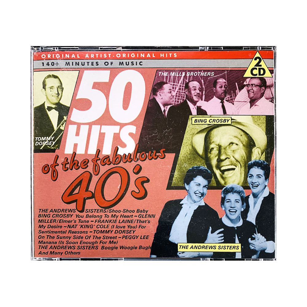 Peggy Lee, Sarah Vaughan, Vera Lynn Käytetty CD 50 Hits of the Fabulous 40’s  kansi EX- levy VG+ Käytetty CD