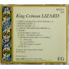 King Crimson Käytetty CD Lizard  kansi EX- levy EX Käytetty CD