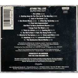 Jethro Tull CD Live Bursting Out  kansi EX- levy EX Käytetty CD