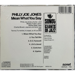 Jones Philly Joe 1977 SNTCD 735 Mean what You Say CD Begagnat