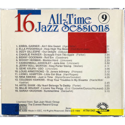 Cannonball Adderley, Billie Holiday ym. CD 16 All Time Jazz Sessions 9  kansi EX- levy EX Käytetty CD
