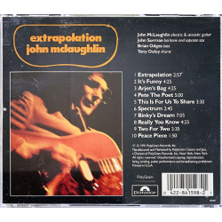 McLaughlin John CD Extrapolation  kansi EX- levy EX Käytetty CD