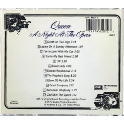 Queen 1975 CDP 7 46207 2 A Night at Opera CD Begagnat