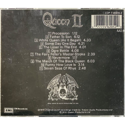 Queen CD II  kansi EX- levy EX Käytetty CD